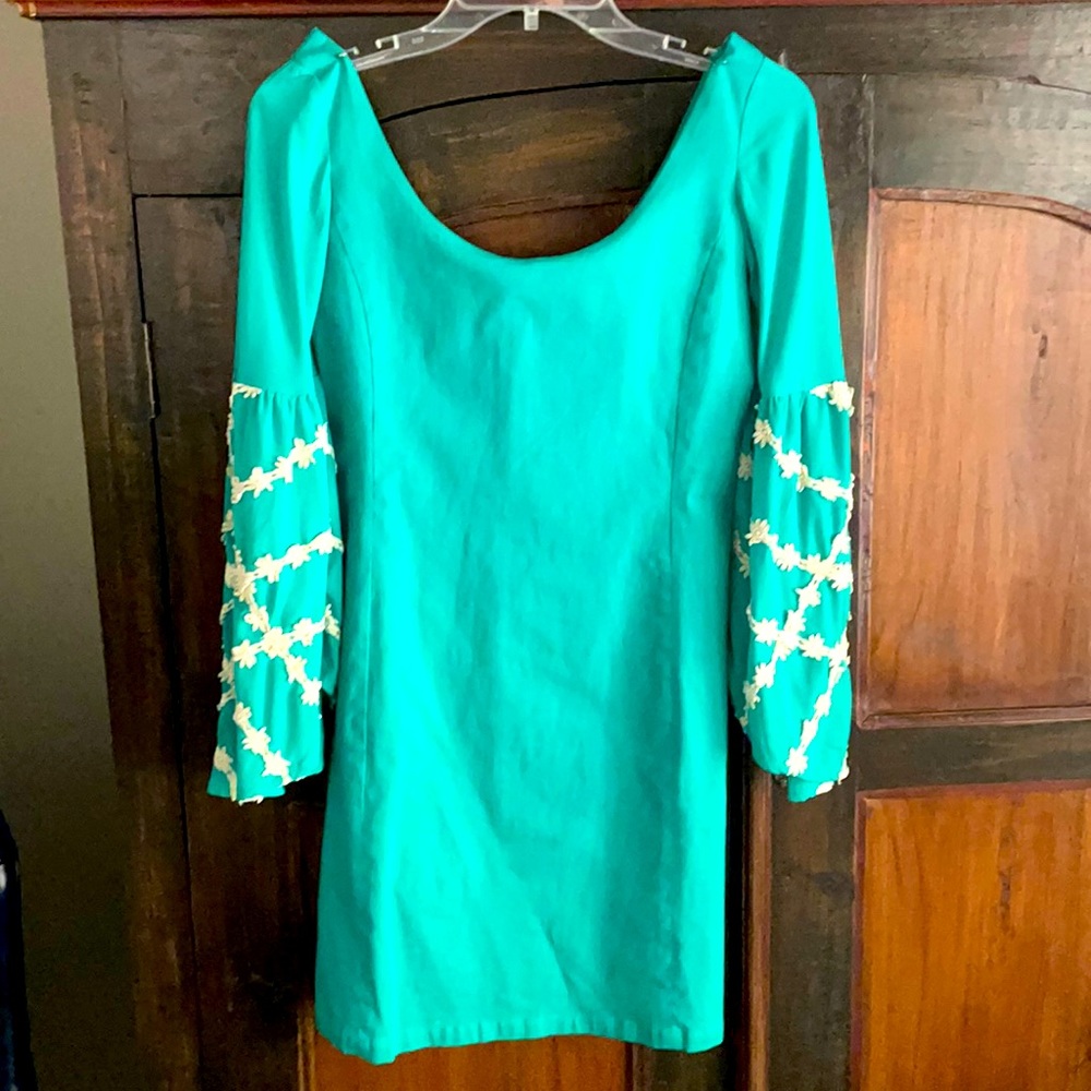Judith March teal dress